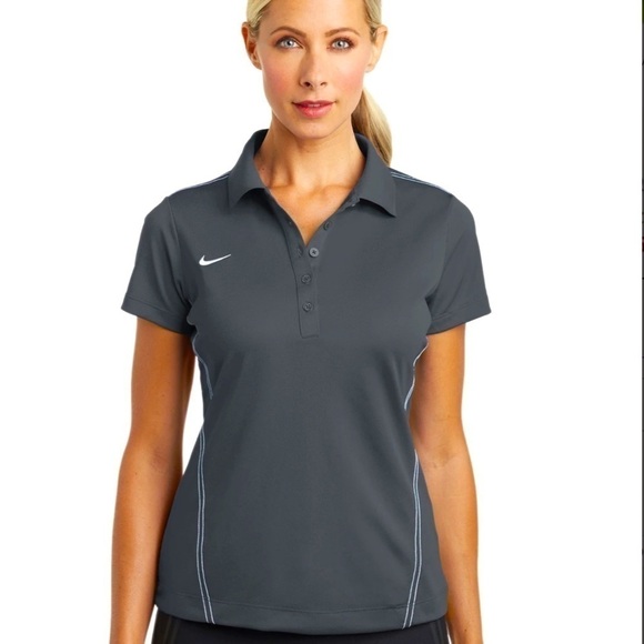 NIKE Short Sleeve Polo Grey Seamed Golf Tennis Outdoors Activity Size Me… - Picture 1 of 9